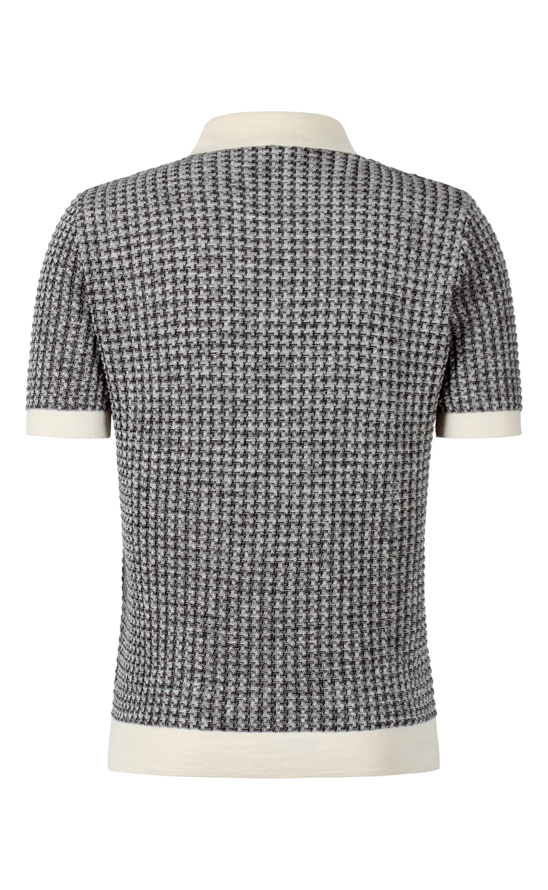 Linen-cotton knit polo shirt, regular fit