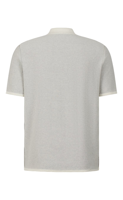 Supersoft knitted polo shirt made of the finest cotton, double-faced, relaxed fit