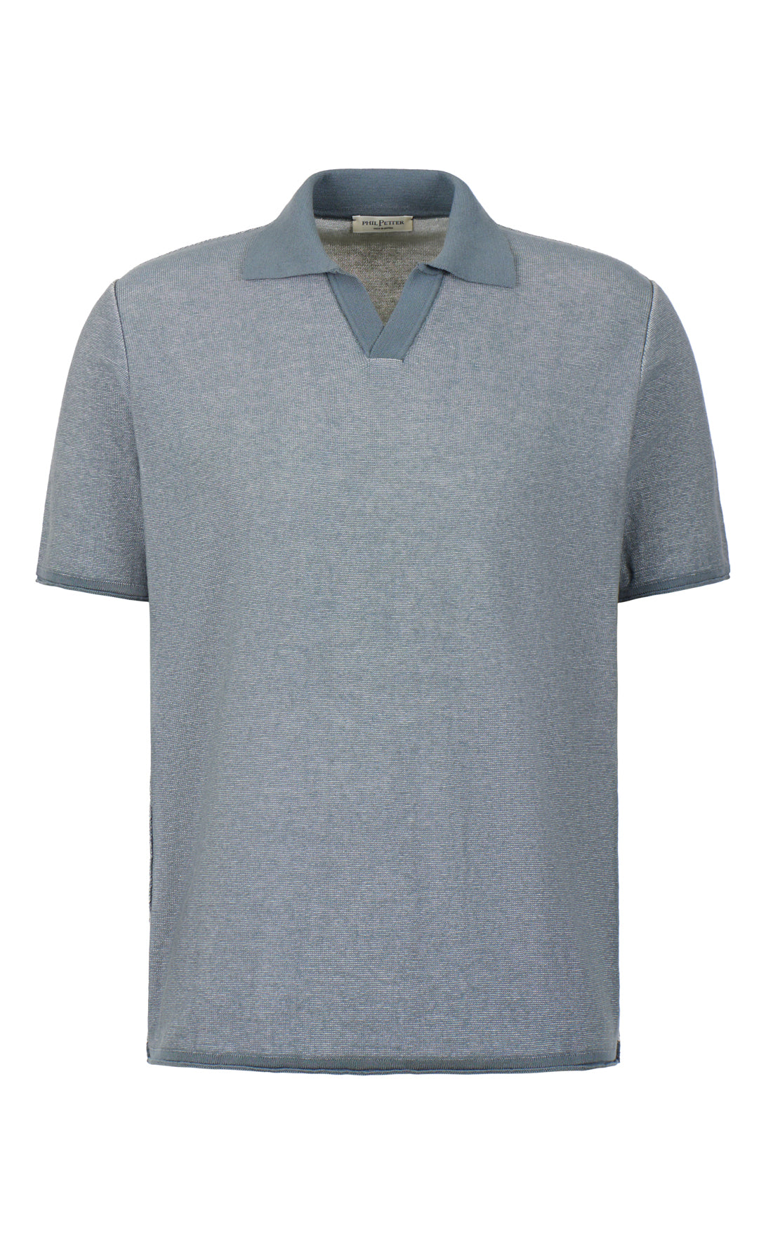 Supersoft knitted polo shirt made of the finest cotton, double-faced, relaxed fit