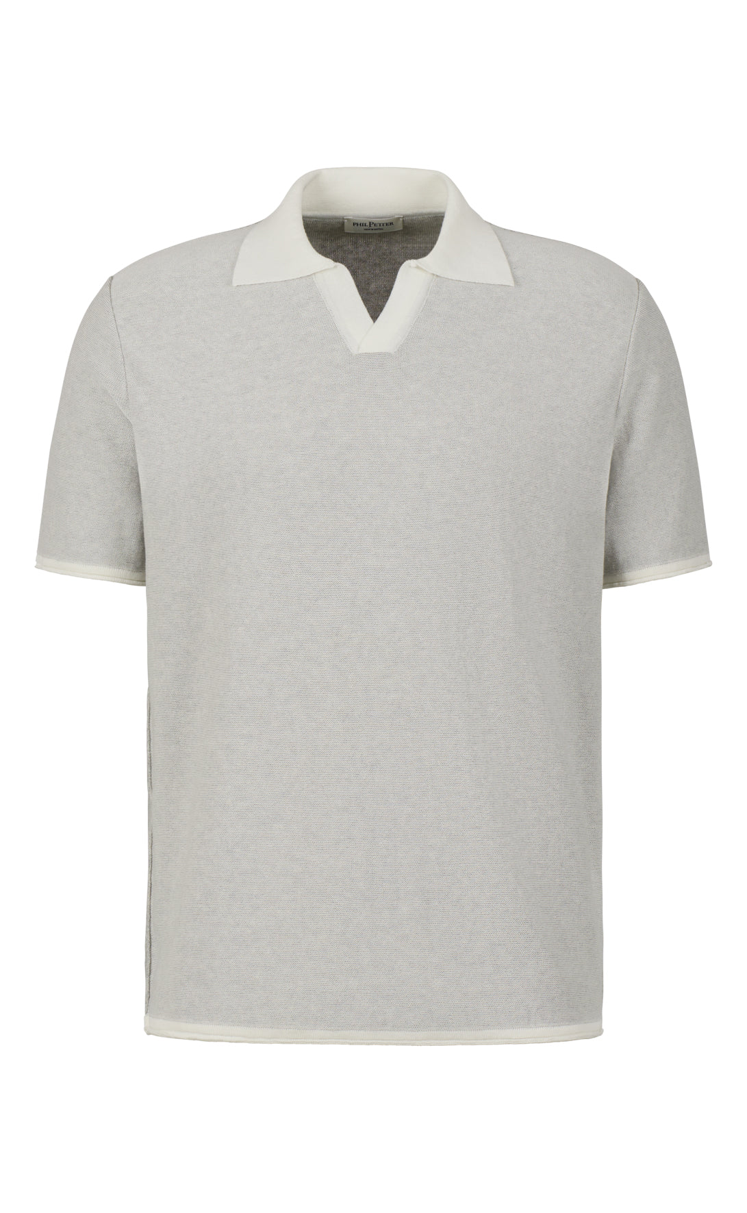 Supersoft knitted polo shirt made of the finest cotton, double-faced, relaxed fit