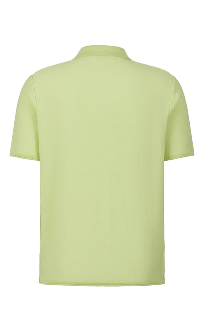 Supersoft knitted polo shirt made of the finest cotton, double-faced, relaxed fit