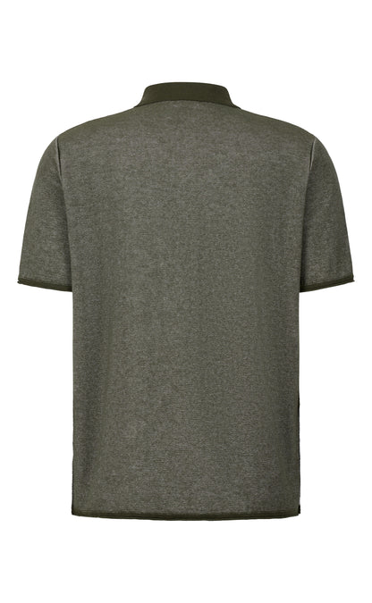 Supersoft knitted polo shirt made of the finest cotton, double-faced, relaxed fit