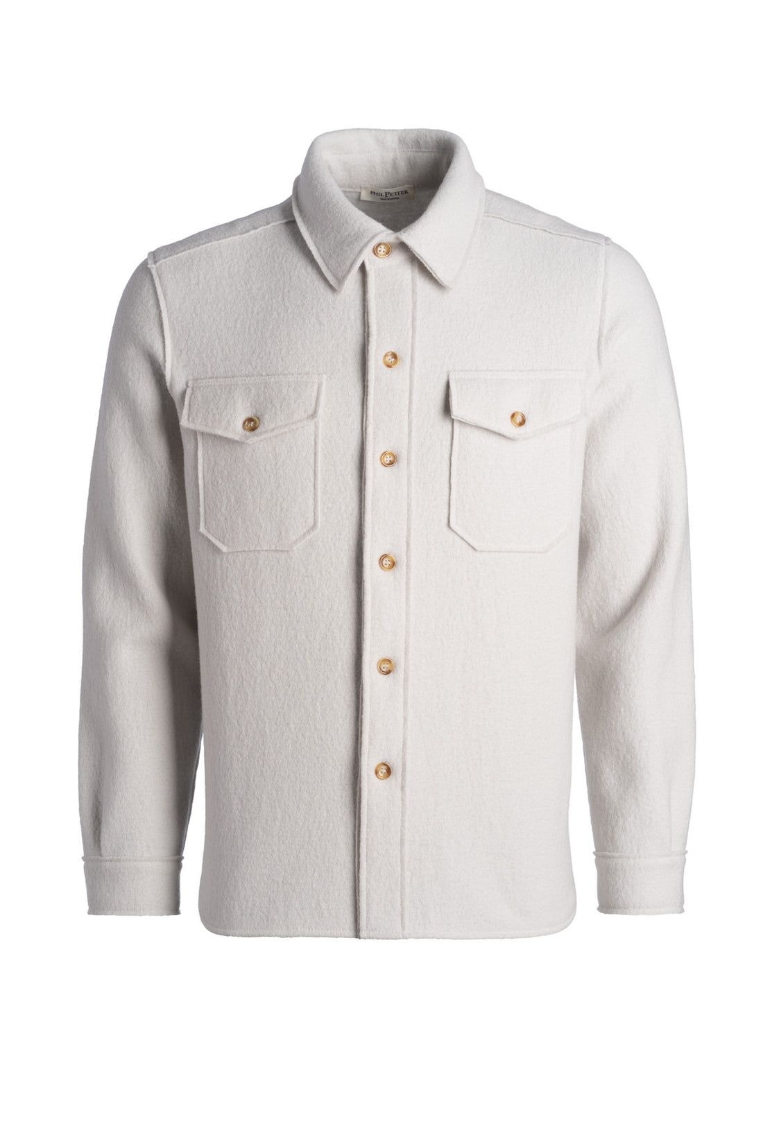 Wollwalk-Overshirt aus Merinowolle, Relaxed Fit