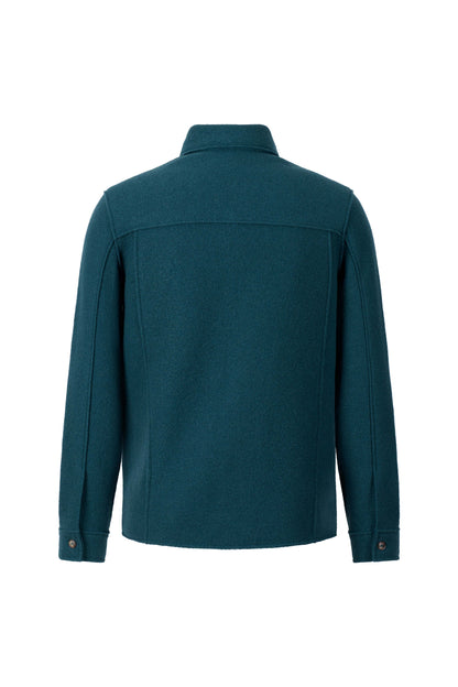 Outdoor-Overshirt aus reinem Merino-Wollwalk, relaxed fit