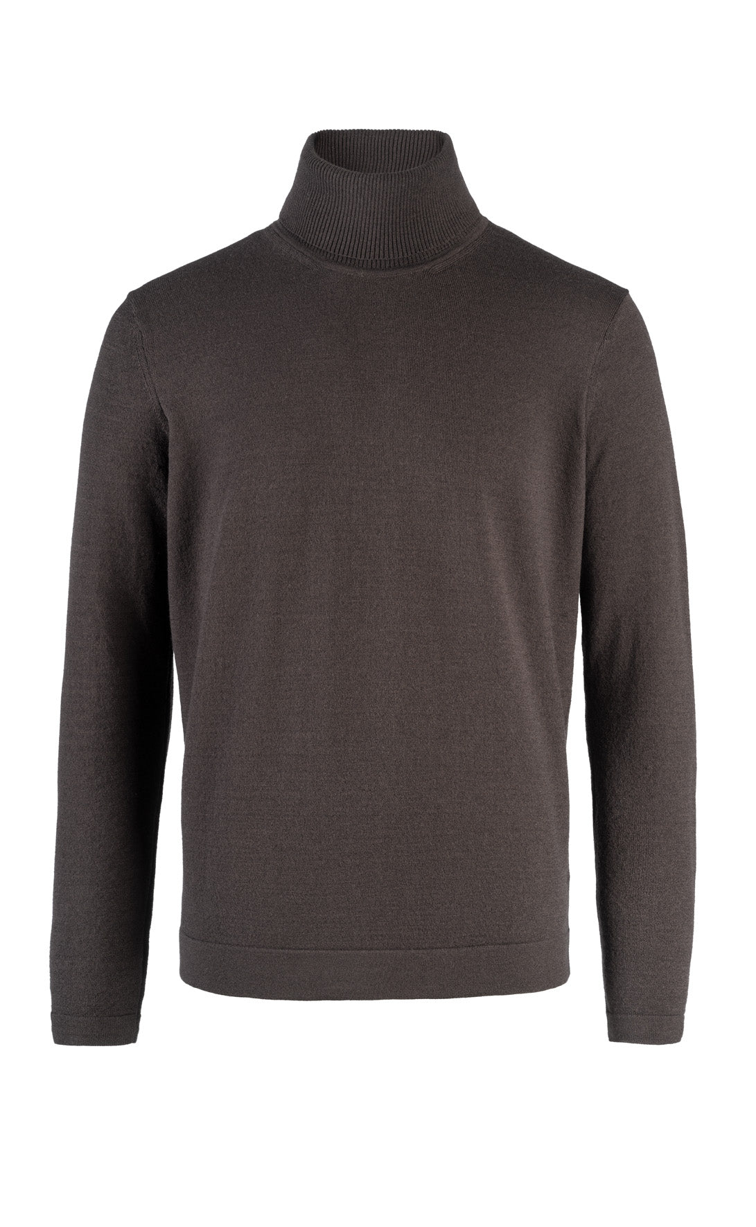 Rollkragen-Pullover aus Merinowolle mit Stretchanteil