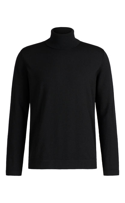 Super komfortabler Rollkragen-Pullover aus Merinowolle mit funktionalem Stretchanteil, regular fit