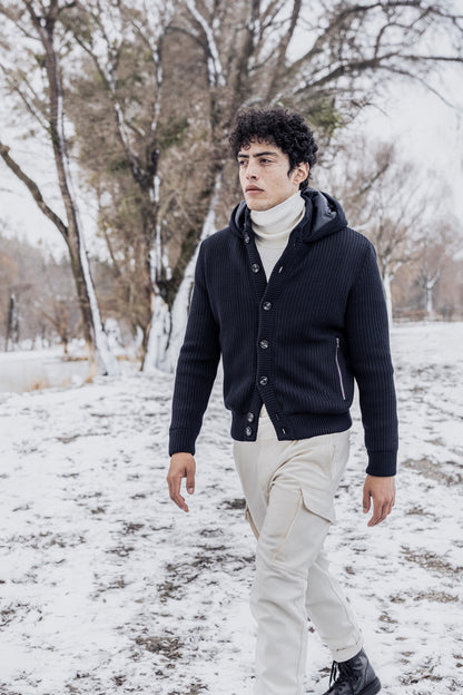 Rollkragen-Pullover aus Merinowolle mit funktionalem Stretchanteil