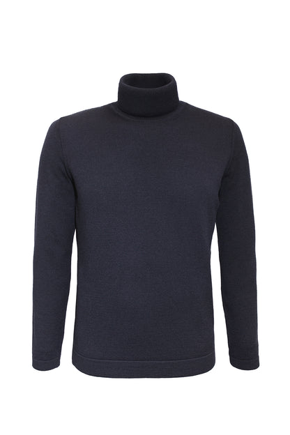 turtleneck sweater made of merino wool with stretch