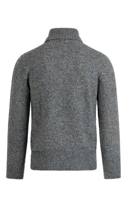 Super soft turtleneck sweater in tweed look, relaxed fit
