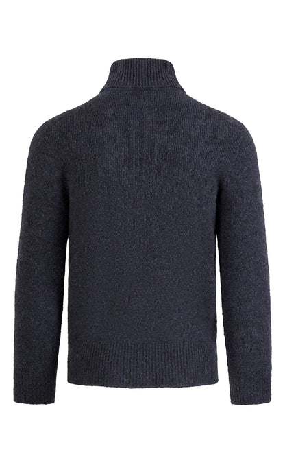 Super soft turtleneck sweater in tweed look, relaxed fit