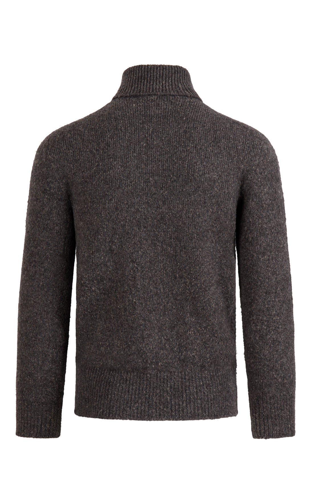 Seamless gestrickter Rollkragen-Pullover aus supersoftem Tweedgarn, relaxed fit