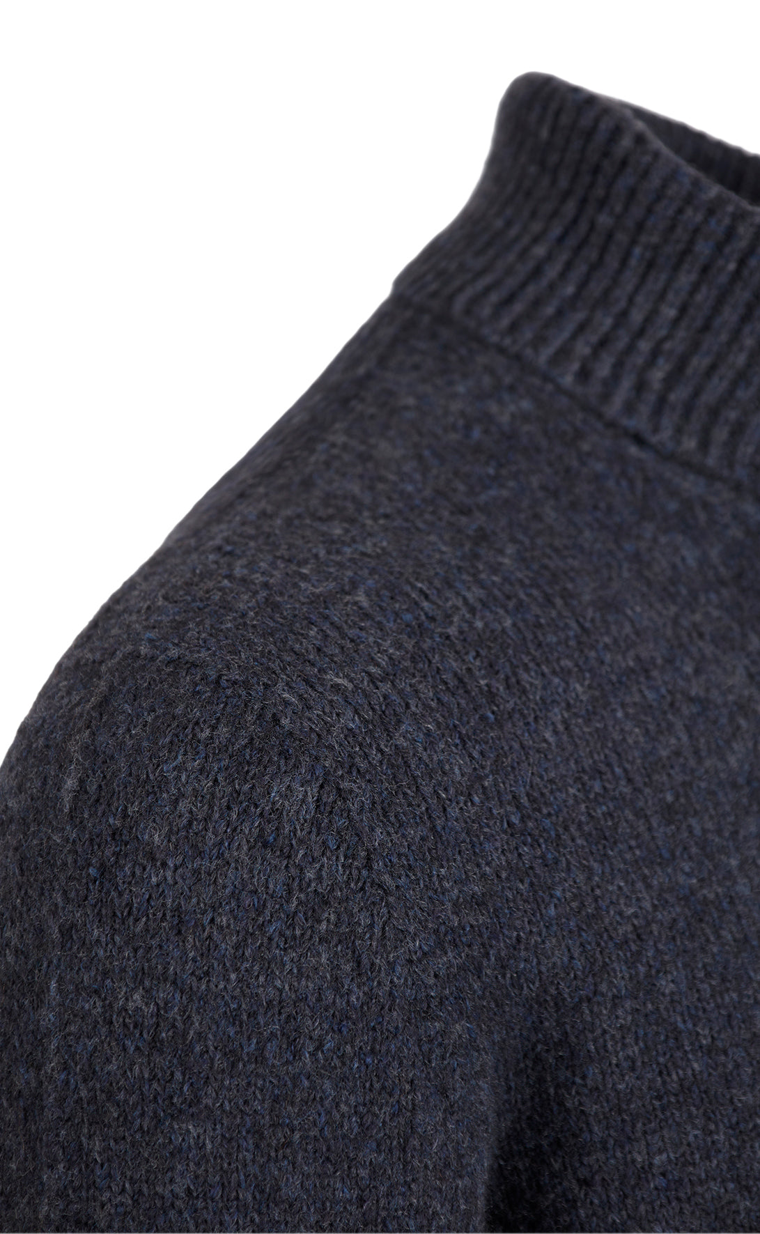 Seamless gestrickter Rollkragen-Pullover aus supersoftem Tweedgarn, relaxed fit