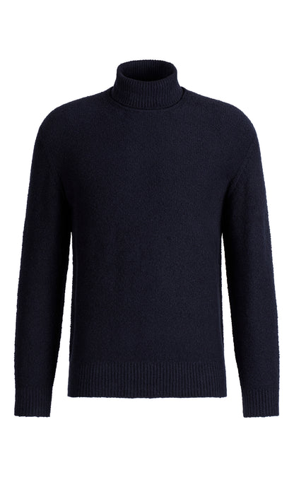 Nahtfreier Rollkragen-Pullover aus hautfreundlicher Winterbaumwolle, relaxed fit