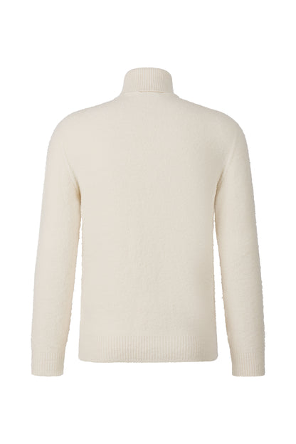 Nahtfreier Rollkragen-Pullover aus hautfreundlicher Winterbaumwolle, relaxed fit