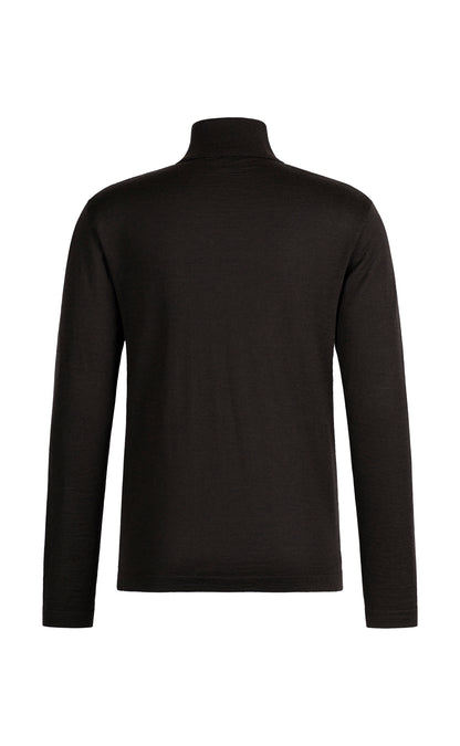 Elegant and ultrasoft: turtleneck sweater in the finest merino wool-silk blend, regular fit