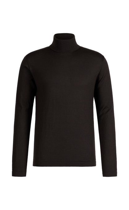 Elegant and ultrasoft: turtleneck sweater in the finest merino wool-silk blend, regular fit