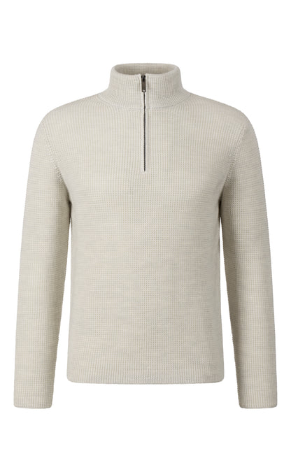 Zipptroyer aus 10.000 Meter feinster Merinowolle, regular fit