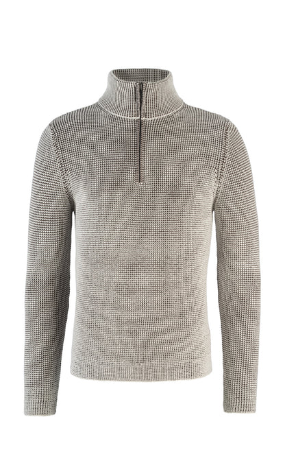 Zipptroyer aus 10.000 Meter feinster Merinowolle, regular fit