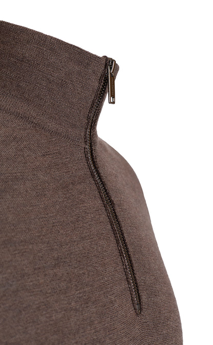 Leichter Doubleface-Zipptroyer: außen Merino-, innen Baumwolle, relxed fit