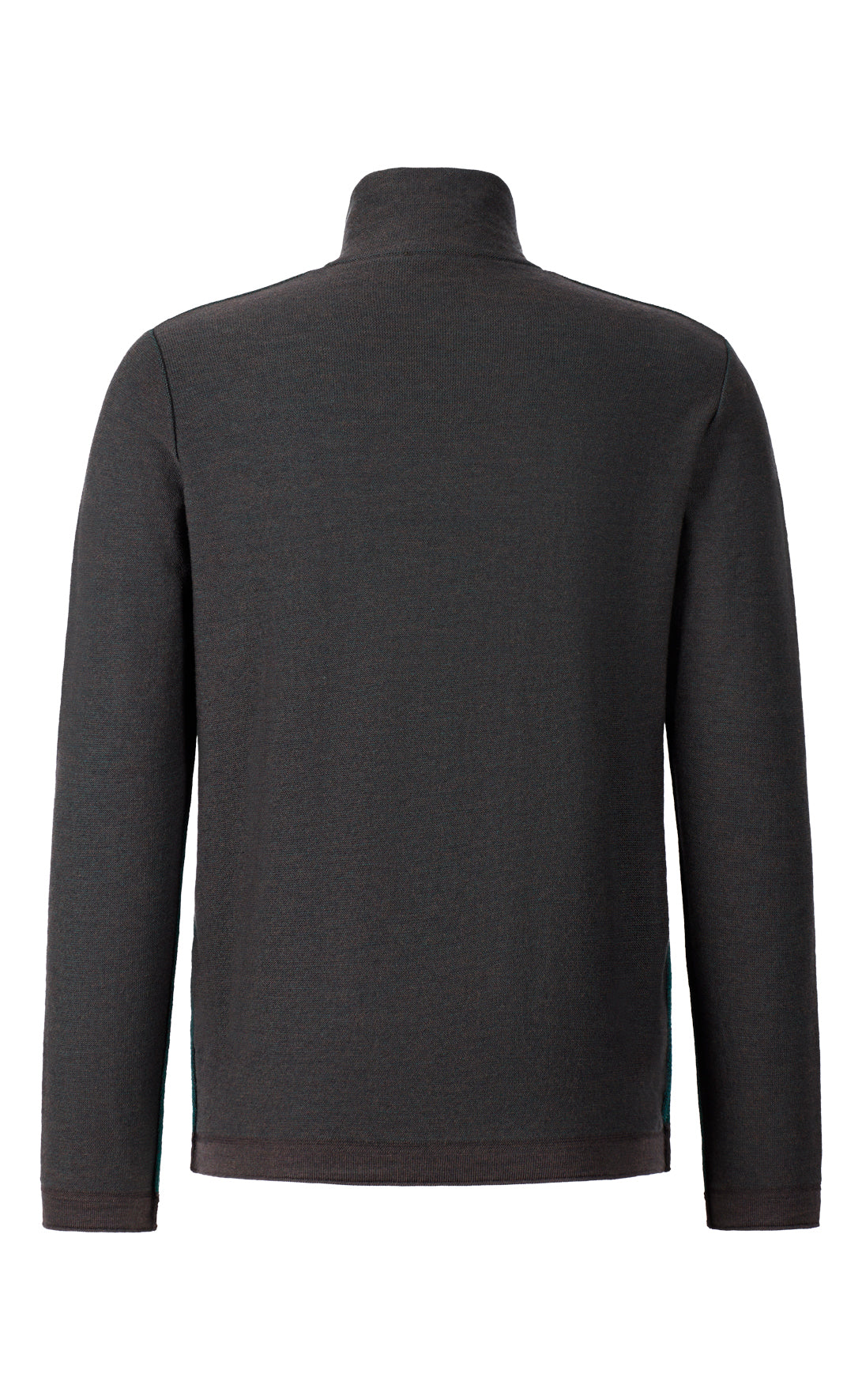 Leichter Doubleface-Zipptroyer: außen Merino-, innen Baumwolle, relxed fit