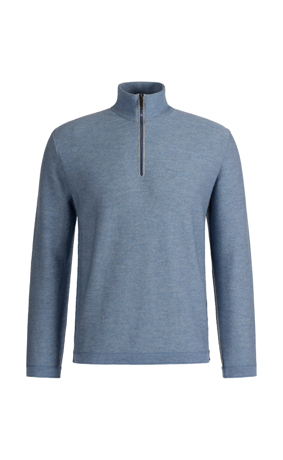 Leichter Doubleface-Zipptroyer: außen Merino-, innen Baumwolle, relxed fit