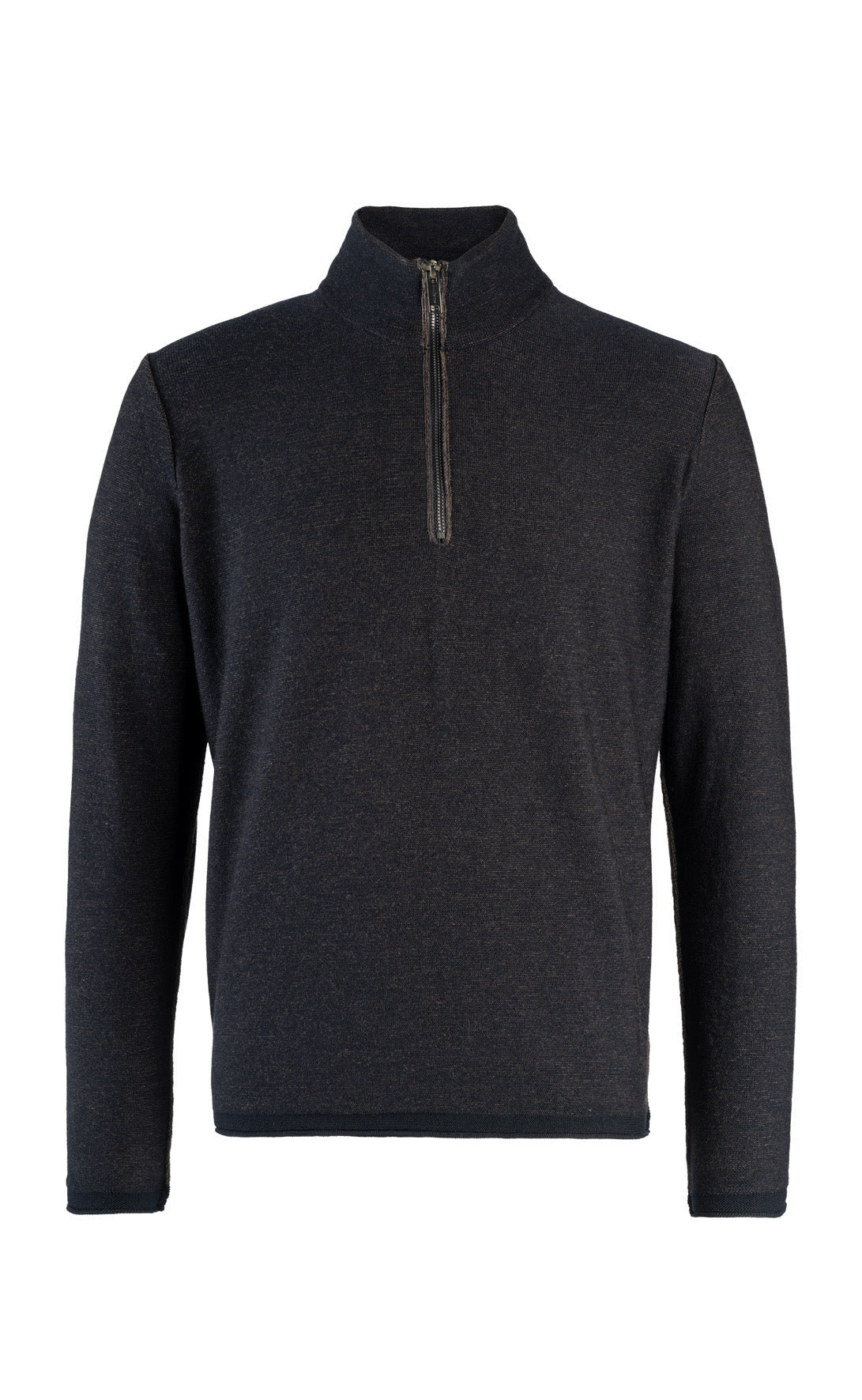 Leichter Doubleface-Zipptroyer: außen Merino-, innen Baumwolle, relxed fit