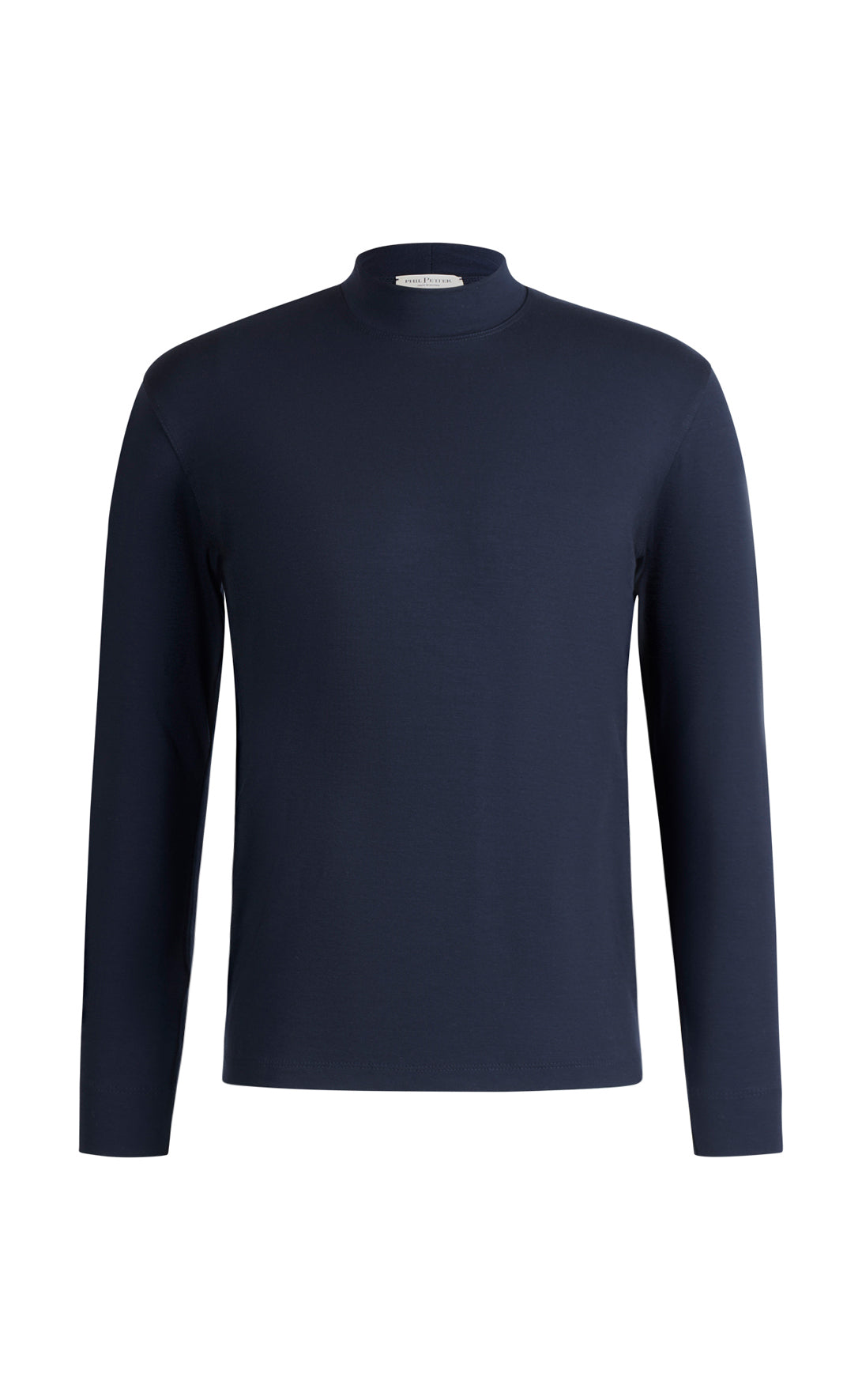 Stand-up collar shirt, long sleeve, viscose stretch