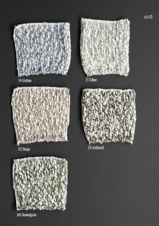 stand-up collar sweater made of Alpaca Mouliné