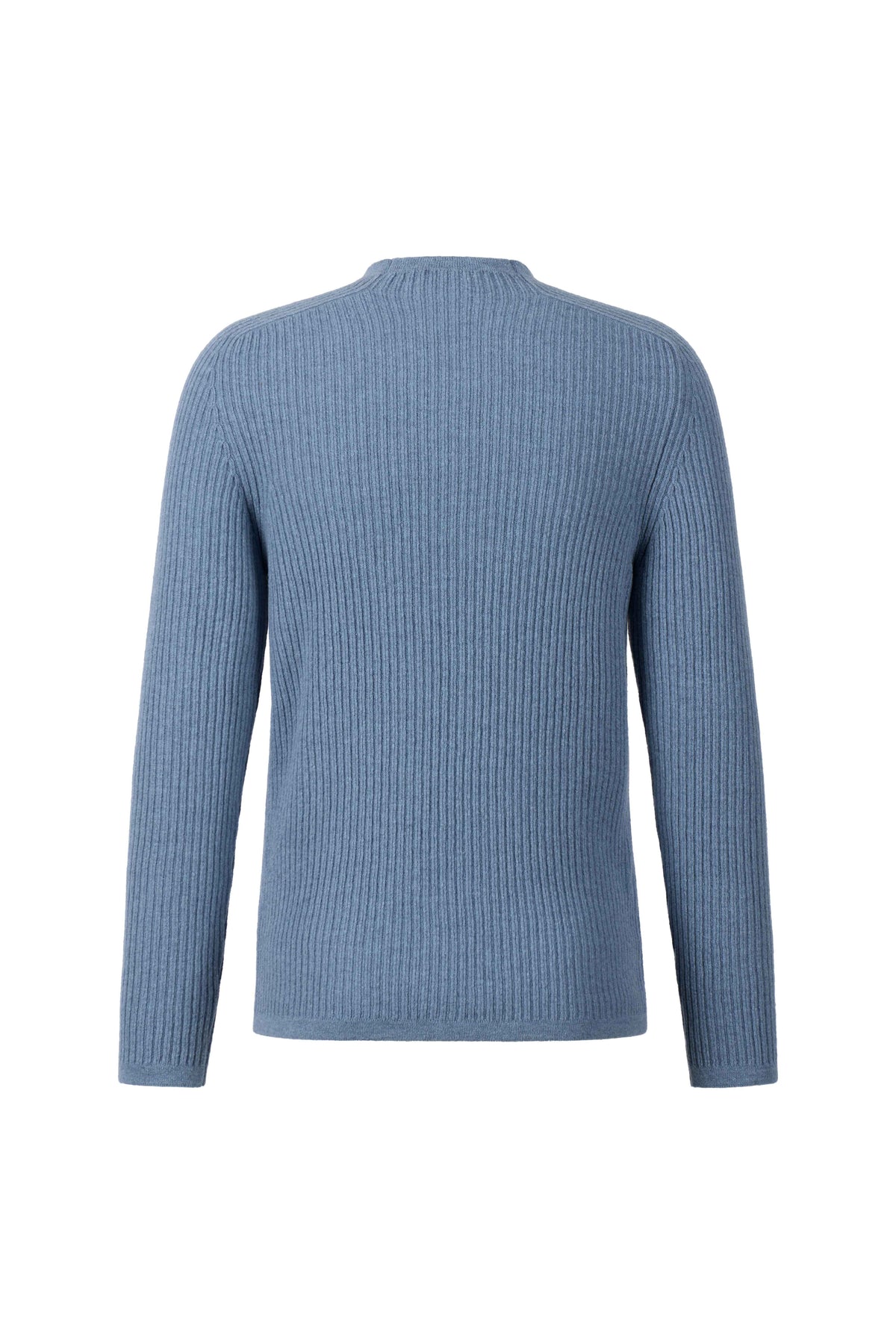 Stehkragen-Pullover in Rippenstruktur aus superweicher Lambswool, regular fit