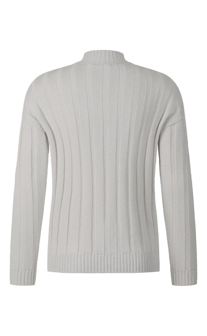 Edler Stehkragen-Pullover aus weichem, langlebigem Kaschmirmix, modern fit